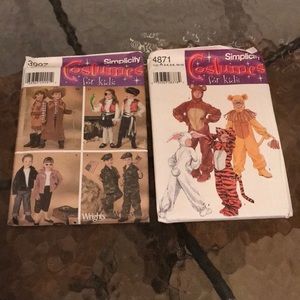 (2) Simplicity Costume Pattern for Kids 3997, 4871